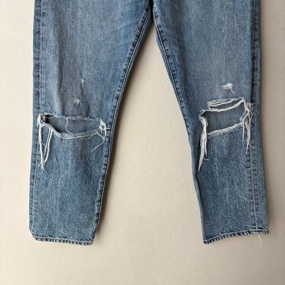 Daily Blue Denim Jeans Distressed Hype in Tempest Straight Leg Blue Jeans Sz 26 - Picture 4 of 10